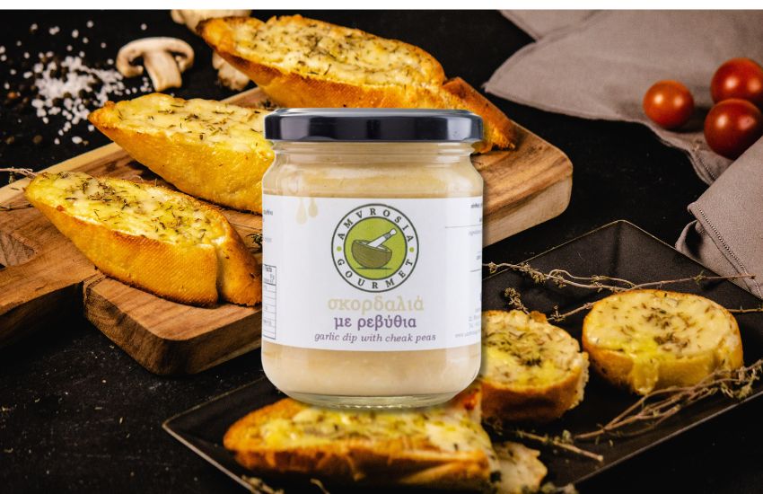 Česnekový dip z cizrny Simply Greek – produktové balení